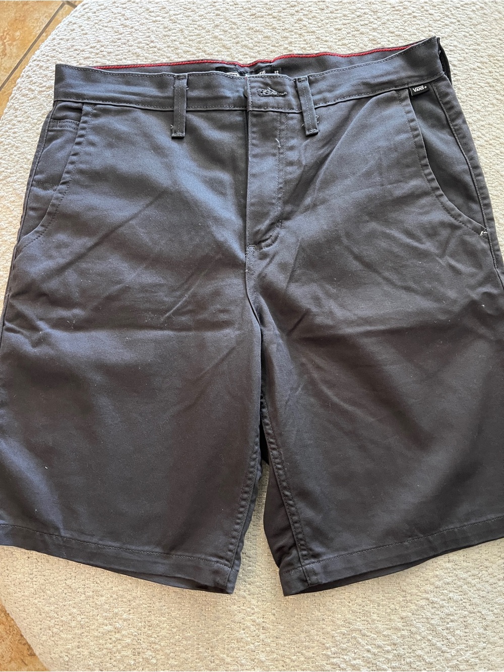 Vans Men's Black Flat Front Casual Shorts